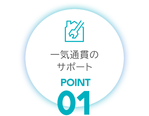 POINT01　一気通貫のサポート